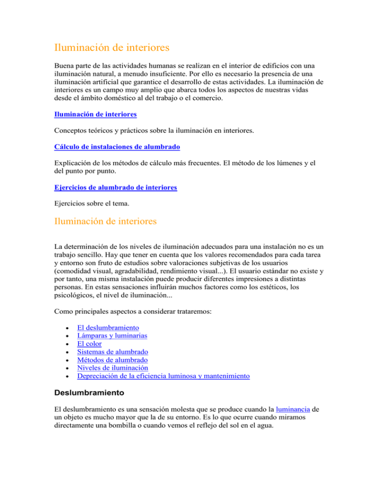 Iluminaci n De Interiores