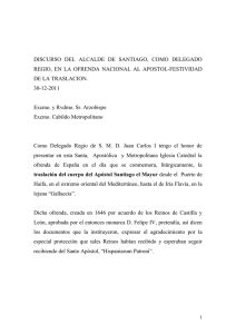 Discurso do alcalde na Ofrenda de Translación