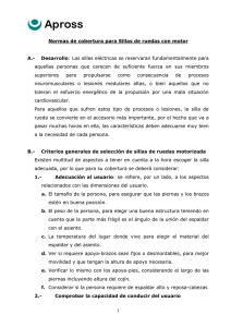 Normas de cobertura para Sillas de ruedas con motor
