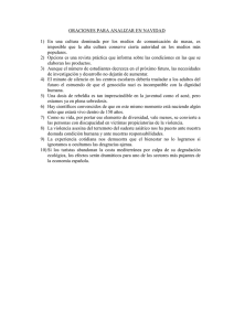 ORACIONES PARA ANALIZAR EN NAVIDAD