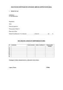 Solicitud de Certificado de Capacidad Libre de Contratación Anual