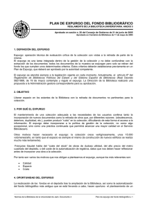 plan de expurgo del fondo bibliográfico