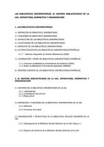 LAS BIBLIOTECAS UNIVERSITARIAS