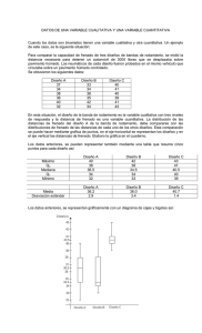datos de una variable cualitativa y una variable cuantitativa