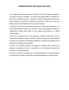 ADMINISTRACIÓN POR OBJETIVOS (APO)