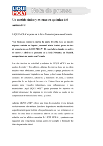 Un surtido único y extenso en química del automóvil