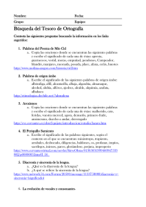 Búsqueda del tesoro de Ortografía