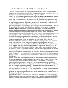 Adaptación de “Preguntas del Siglo XXI” de José Joaquín Brunner