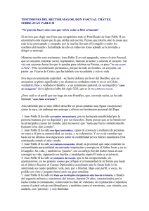 testimonio del rm sobre juan pablo ii