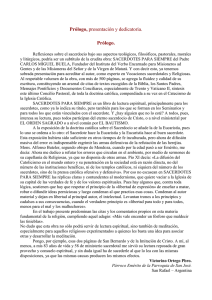 Prólogo, presentación y dedicatoria