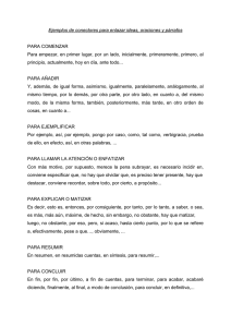Ejemplos de conectores para enlazar ideas, oraciones y