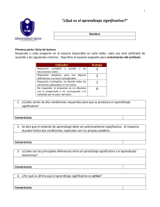 “¿Qué es el aprendizaje significativo?”