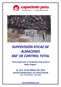 SUPERVISIÓN EFICAZ DE ALMACENES 360° DE CONTROL TOTAL