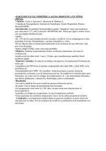 parálisis facial periférica aguda idiopática en niños (pfpai)