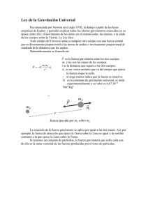 Ley de la Gravitación Universal