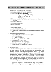 HOJA DE DATOS DE SEGURIDAD DE PROMETRIN 50 SURCOS