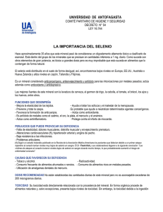 LA IMPORTANCIA DEL SELENIO