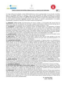 indicaciones postoperatorias para la cirugía de párpados