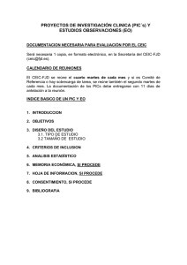 Normativa y estructuración para los Proyectos de Investigación Clínica