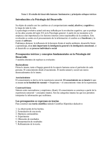 Tema 1: El estudio del desarrollo humano: fundamentos y