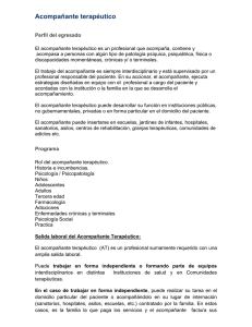 Acompañante Terapéutico: Perfil, Programa y Salida Laboral