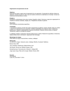 Organización de exposiciones de arte Objetivos: