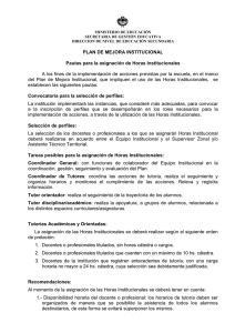 Pautas para la Asignación de Horas Institucionales