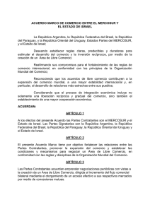Proyecto de acuerdo de marco de accion entre Mercosur y la