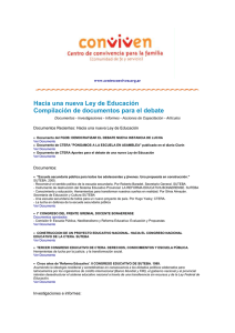 Hacia una nueva Ley de Educación Compilación de documentos