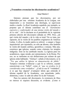 ¿Trasmiten creencias los diccionarios académicos