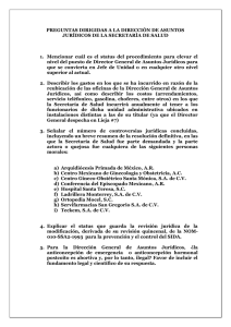 PREGUNTAS DIRIGIDAS A LA DIRECCIÓN DE ASUNTOS