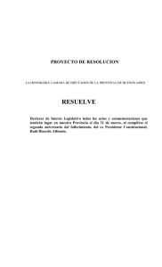 RESUELVE  PROYECTO DE RESOLUCION