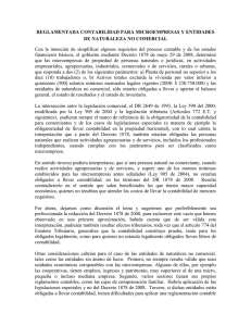 REGLAMENTADA CONTABILIDAD PARA MICROEMPRESAS Y