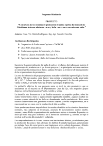 Minifundio: Conversión Sistema de Producción Carne