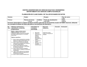 Planeación Académica - Departamento de Ciencias Computacionales