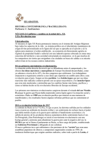 IES ABASTOS.  HISTORIA CONTEMPORÁNEA.1ºBACHILLERATO. Porfesora: C. Sanfrancisco