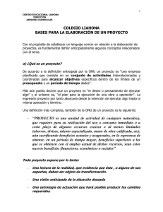 bases para la elaboración de un proyecto