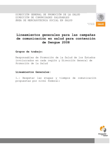 Lineamientos generales para las campañas de comunicación en salud para contención
