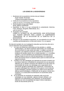 los genes en la biodiversidad