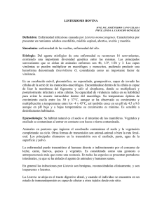 Listeriosis Bovina: Etiología, Patogenia y Control