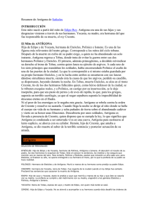 Resumen de Antigona de Sofocles