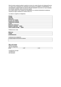 Plantilla para recibir un aviso de incidencia o avería desde la red