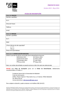 PROYECTO SICO FICHA DE INSCRIPCIÓN