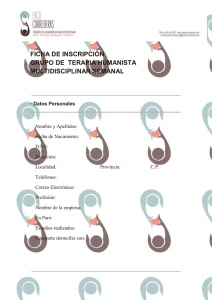 FICHA DE INSCRIPCIÓN GRUPO DE TERAPIA HUMANISTA