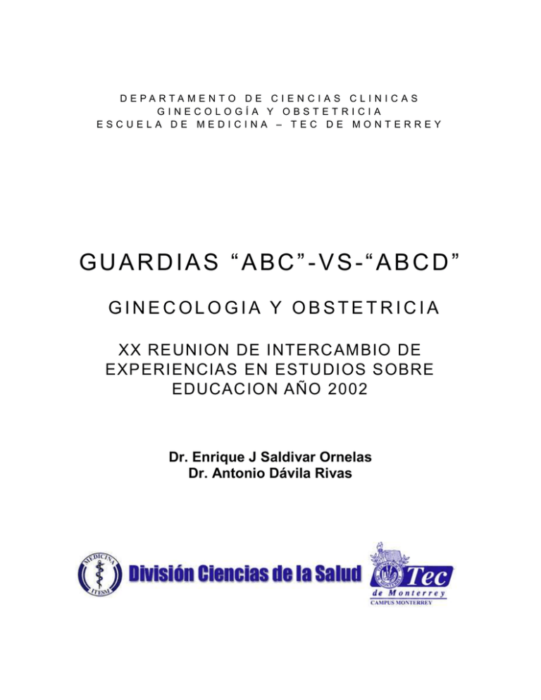 Guardias ABCD Vs ABC En La Rotación De Ginecología Y Obstetricia I