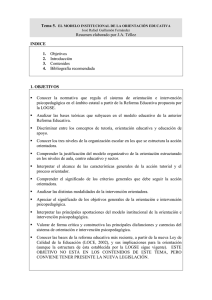 Modelo Institucional de la Orientación Educativa en España