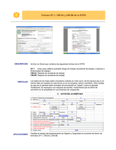 Formularios STPS: ST-1, CM-2A, CM-2B - Riesgos y Accidentes