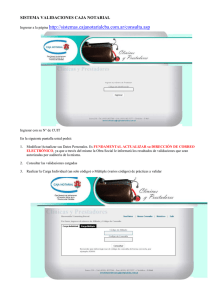 SISTEMA VALIDACIONES CAJA NOTARIAL