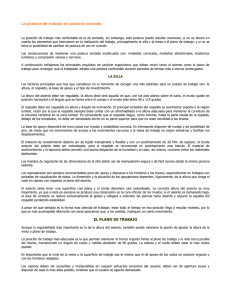 La postura de trabajo en posición sentado
