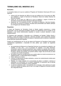 TERMALISMO DEL IMSERSO 2012